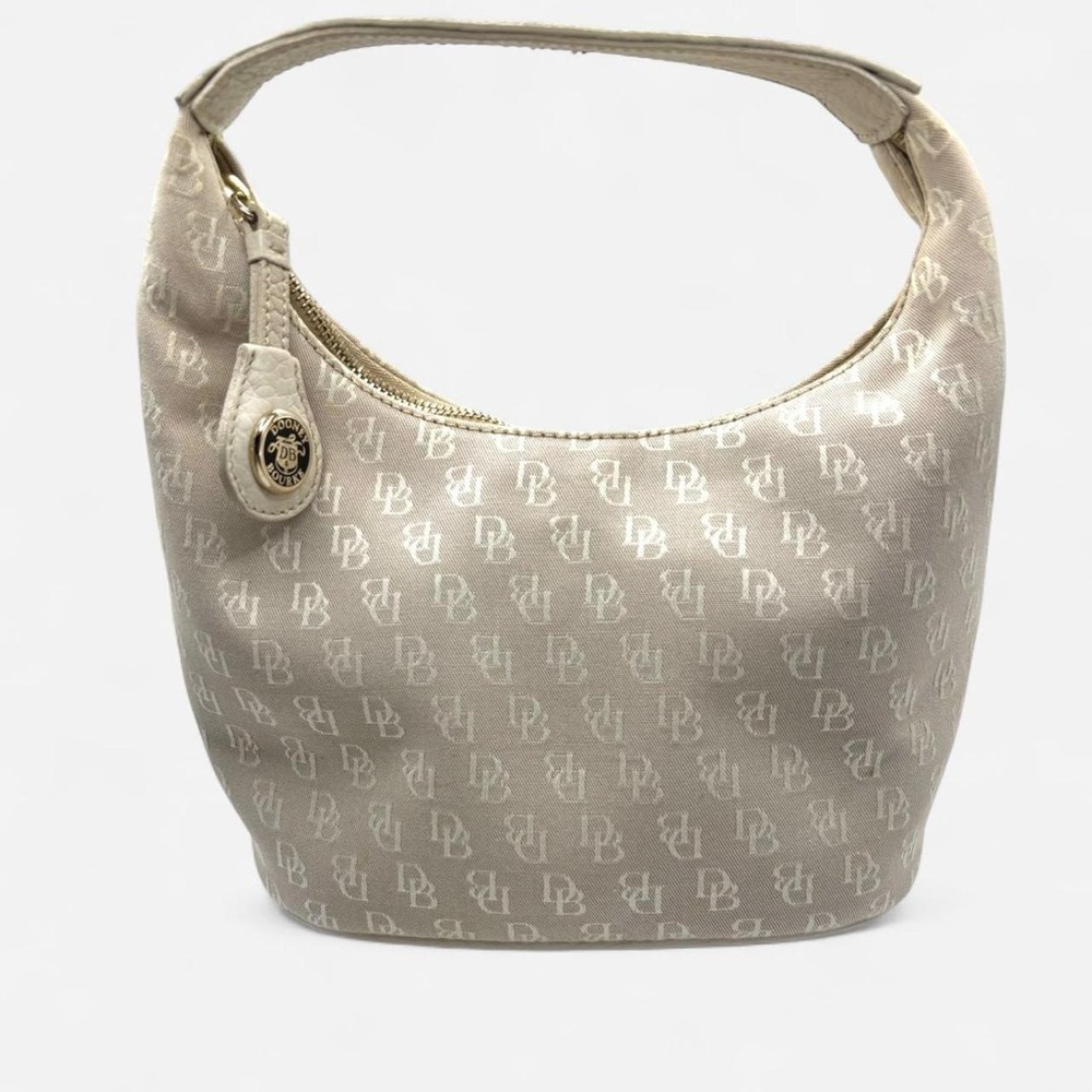 Vintage Dooney and Bourke Beige/White Small Hobo Bag NWOT Bag